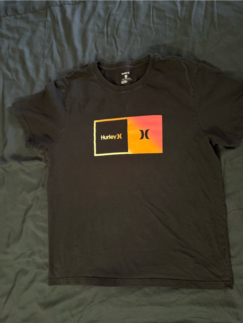 Hurley Black Logo Crewneck Tee